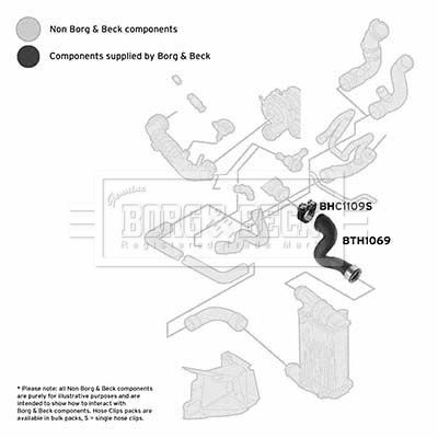 BORG & BECK BTH1069 Воздушный патрубок для VW PASSAT B5.5 Variant (3B6)