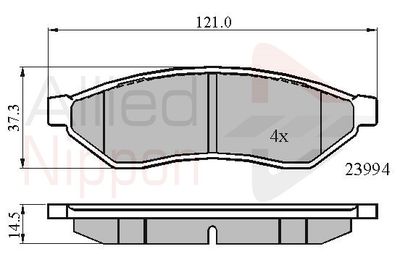 Комплект тормозных колодок, дисковый тормоз COMLINE ADB01190 для DAEWOO MAGNUS