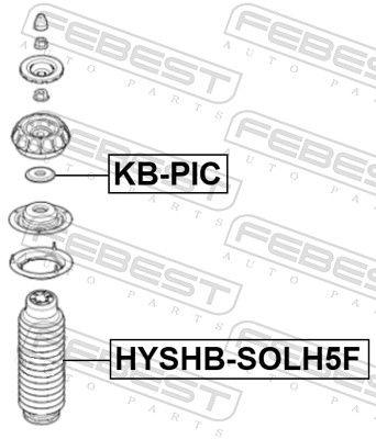 CAPAC PROTECTIE/BURDUF AMORTIZOR FEBEST HYSHBSOLH5F 1