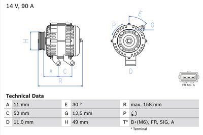 Alternator 0 986 049 121