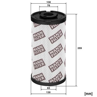 Hydraulisch filter (patroon) past: LIEBHERR LTC1055, LTM1055/1, LTM1060/2, LTM1080/1, LTM1090/2 SANDVIK QA335, QA340, QA440