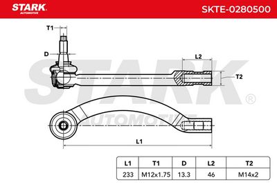 накрайник на напречна кормилна щанга STARK SKTE-0280500