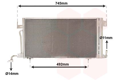 VAN WEZEL 40005187 Радиатор кондиционера  для PEUGEOT (Пежо)
