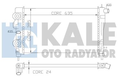 Радиатор, охлаждение двигателя KALE OTO RADYATÖR 368100 для DAEWOO ESPERO