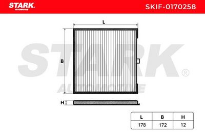 Филтър купе (поленов филтър) STARK SKIF-0170258