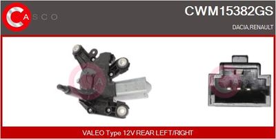 CASCO CWM15382GS Двигатель стеклоочистителя  для RENAULT CAPTUR (Рено Каптур)