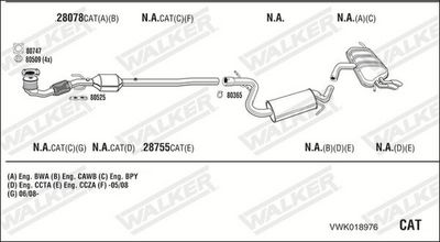 Изпускателна система WALKER VWK018976