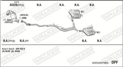 Изпускателна система WALKER ADK029976BA