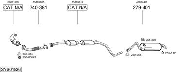 SISTEM DE ESAPAMENT BOSAL SYS01826