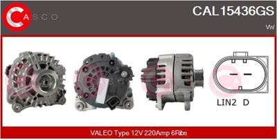 Генератор CASCO CAL15436GS для VW TOUAREG