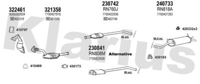 Układ wydechowy KLARIUS 720889E