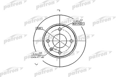 Тормозной диск PATRON PBD1649 для FORD ORION