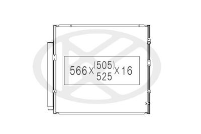 Конденсатор, кондиционер NPS T526A21 для TOYOTA LAND CRUISER PRADO