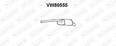 Глушитель выхлопных газов конечный VENEPORTE VW80555 для VW CADDY