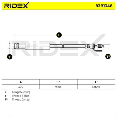 спирачен маркуч RIDEX 83B1348