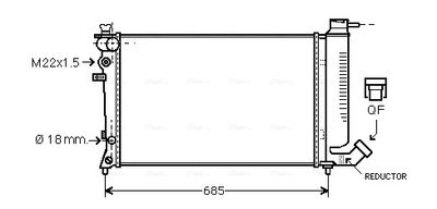 RADIATOR RACIRE MOTOR AVA QUALITY COOLING CNA2136