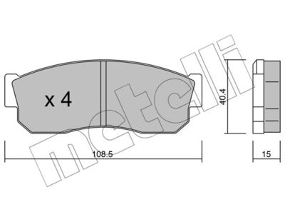Комплект тормозных колодок, дисковый тормоз METELLI 22-0202-0 для SUBARU LIBERO