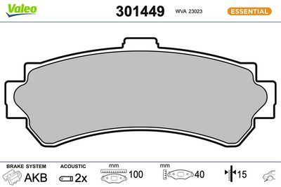 SET PLACUTE FRANA FRANA DISC VALEO 301449