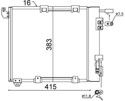 Condenser, air conditioning AC 349 000S