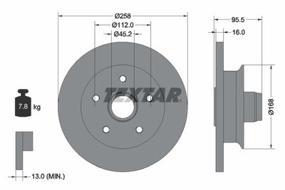 TEXTAR Bremsscheibe (92053000)