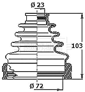 Bellow, drive shaft Borg & Beck BCB6403