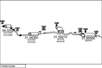 SISTEM DE ESAPAMENT MTS VW0074229A005724