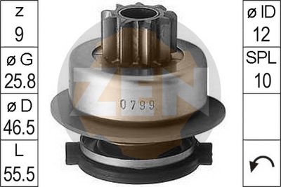 Привод с механизмом свободного хода, стартер ERA ZN0799 для VW CORRADO