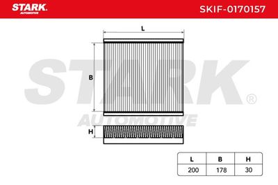 Филтър купе (поленов филтър) STARK SKIF-0170157