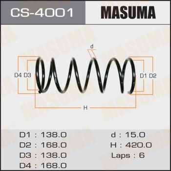 Пружина ходовой части MASUMA CS-4001 для MAZDA MPV