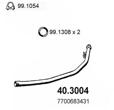 Rura wydechowa ASSO 40.3004