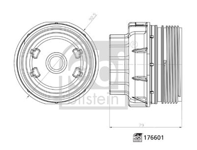 CAPAC CARCASA FILTRU ULEI FEBI BILSTEIN 176601 2