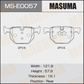 MASUMA MS-E0057 Ремкомплект барабанных колодок  для BMW X6 (Бмв X6)