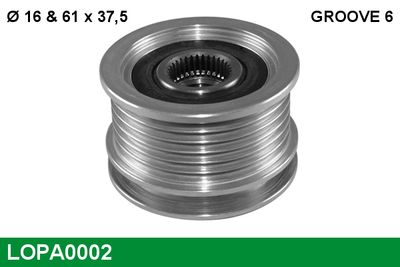 Alternator - sprzęgło jednokierunkowe LUCAS LOPA0002