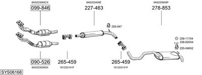 Układ wydechowy BOSAL SYS06168