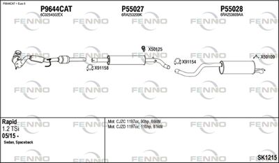 Układ wydechowy FENNO SK1215