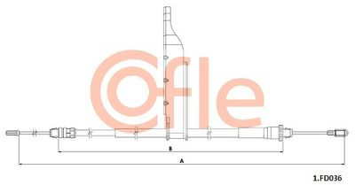 Cięgło, hamulec postojowy COFLE 92.1.FD036