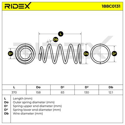 пружина за ходовата част RIDEX 188C0131