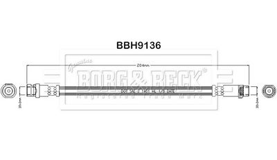 спирачен маркуч BORG & BECK BBH9136