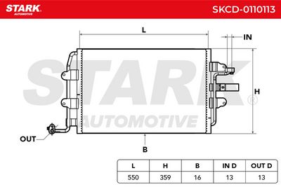 кондензатор, климатизация STARK SKCD-0110113