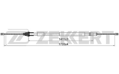 Тросик, cтояночный тормоз ZEKKERT BZ-1194 для CITROËN BERLINGO