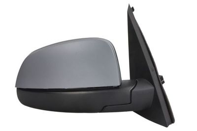 Zijspiegel Rechts (elektrisch, in reliëf, met verwarming, under-coated) past: OPEL MERIVA A 05.03-05.10