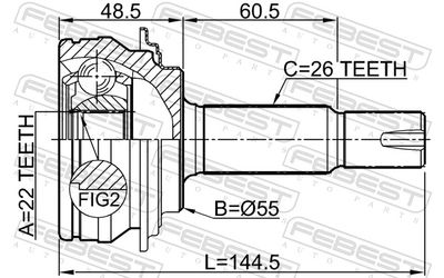 Joint Kit, drive shaft 0110-NCP90