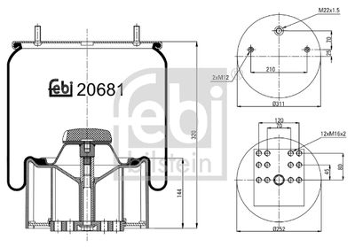 Bellow, air suspension FEBI BILSTEIN 20681