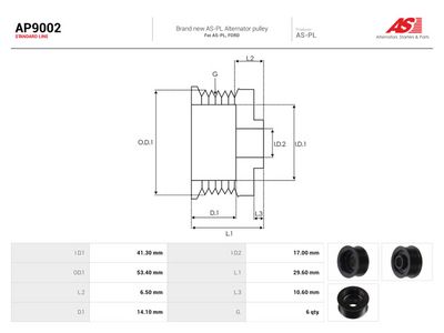 Remskive, dynamo AS-PL AP9002