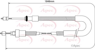 Cable Pull, parking brake APEC CAB1033