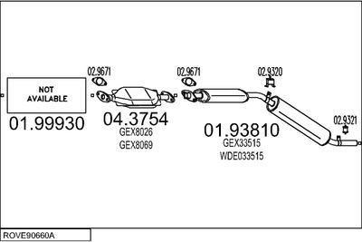 SISTEM DE ESAPAMENT MTS ROVE90660A003097