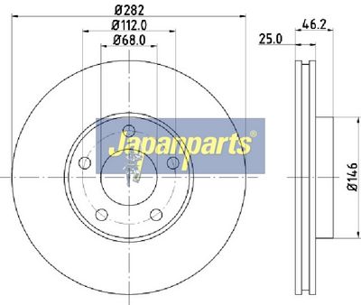 JAPANPARTS Тормозной диск