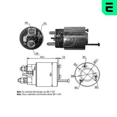 Elektromagnetický spínač, startér ERA 227392