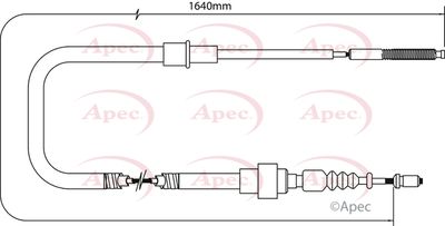 Cable Pull, parking brake APEC CAB1532