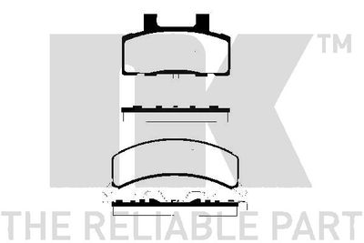 Комплект тормозных колодок, дисковый тормоз NK 229209 для CHEVROLET K2500